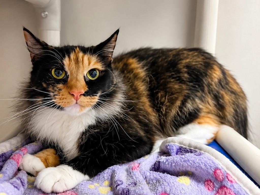 Mercy, Adoptable, Adult Female Calico & Domestic Short Hair.