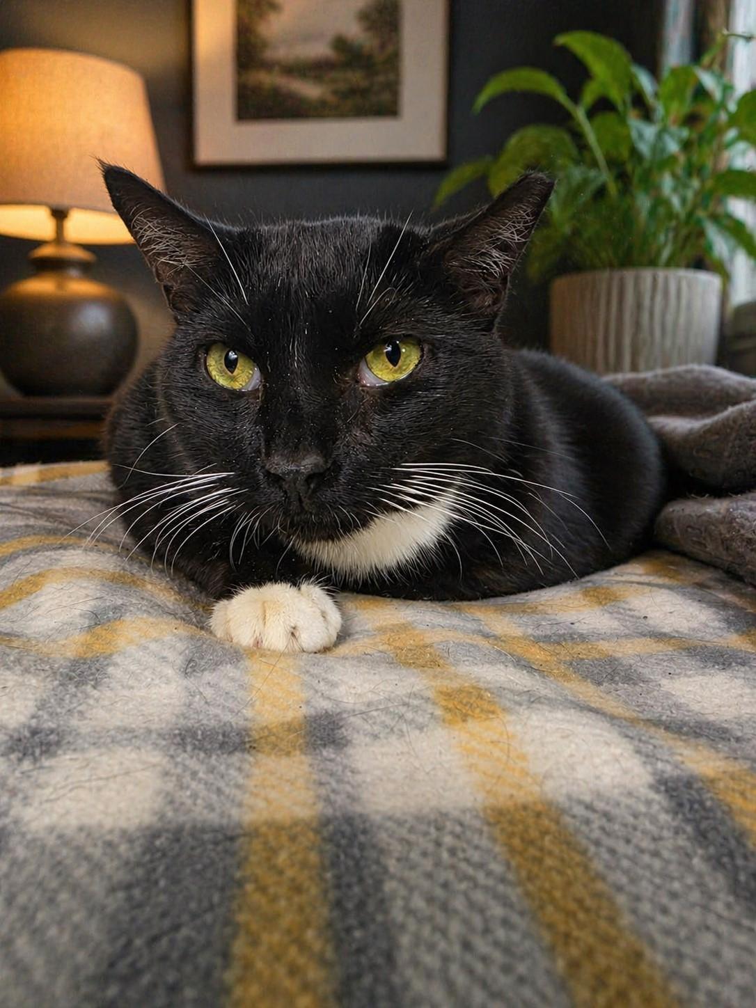 Caspurr, adopted, Young Male Tuxedo & Domestic Short Hair.