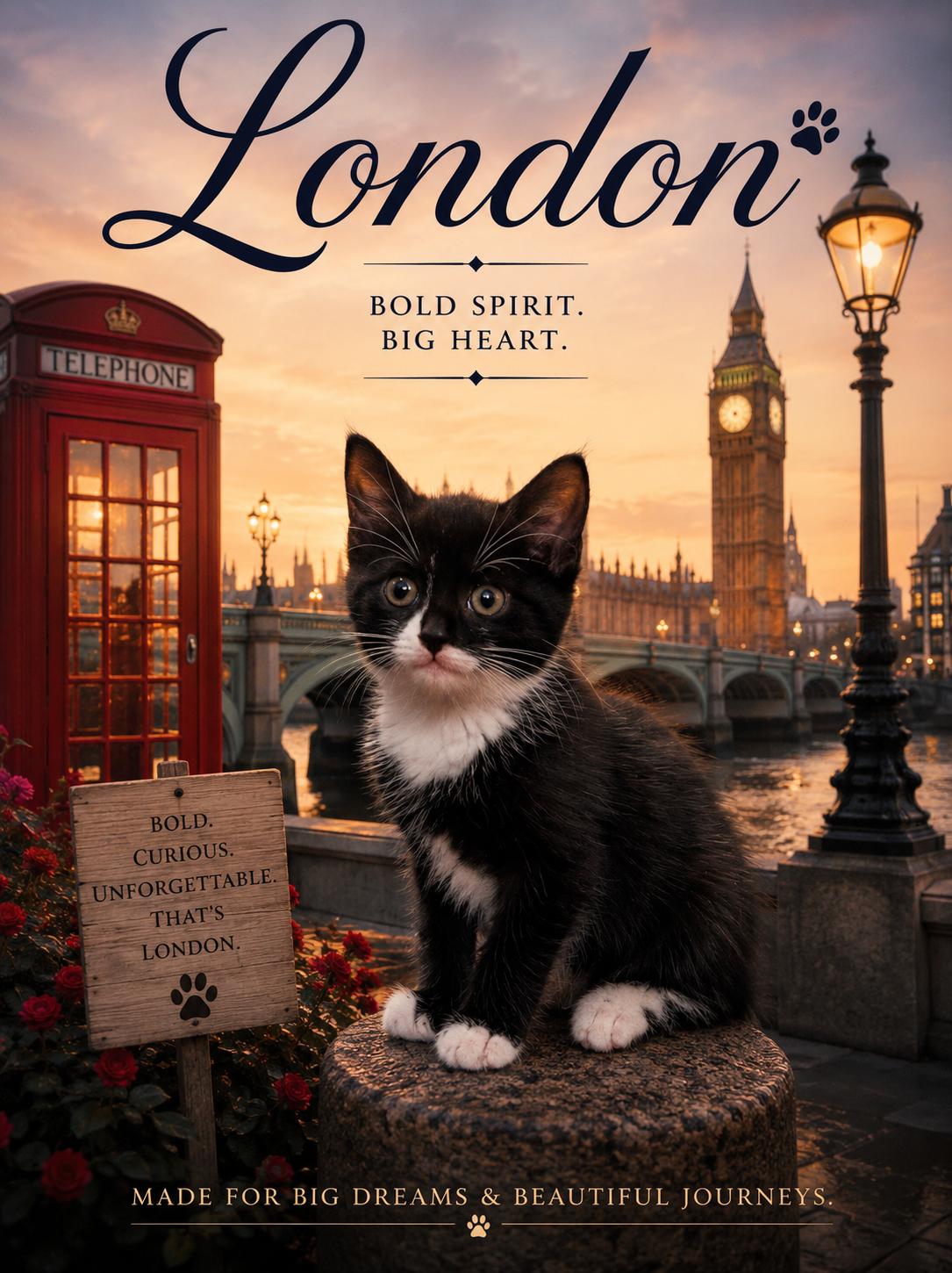 London, adopted, Kitten Female Domestic Short Hair.