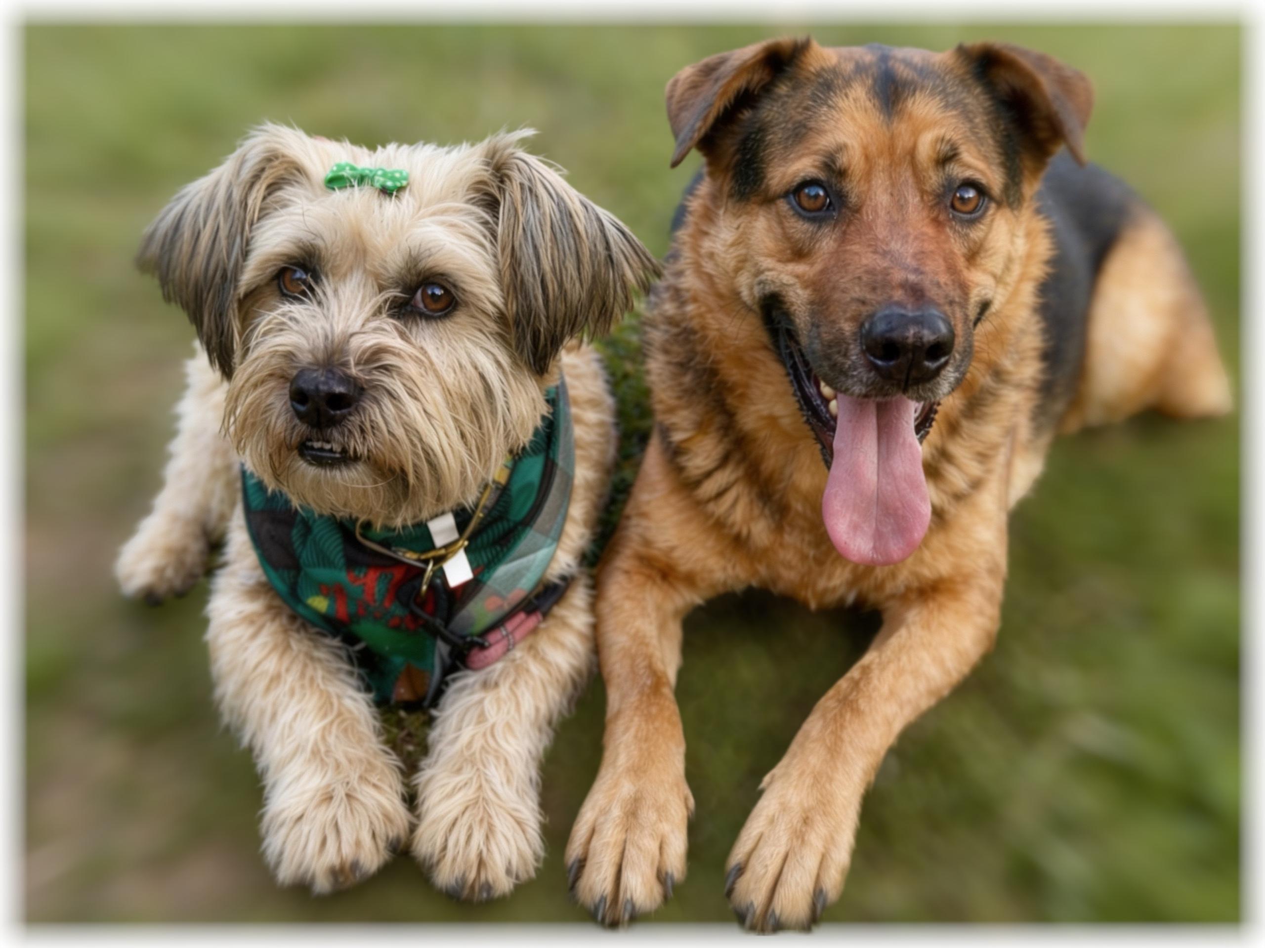 Finch - One of a bonded pair. , ADOPTABLE, Adult Female German Shepherd Dog & Cairn Terrier.