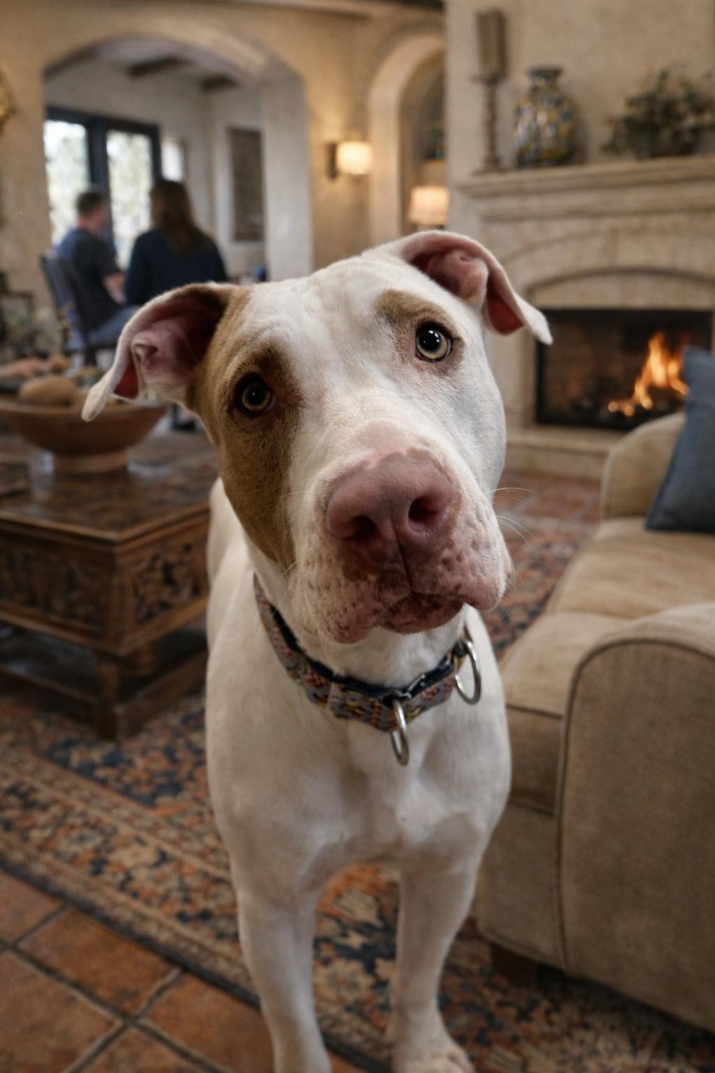 Patches O’Houlihan, Adopted, Adult Male American Staffordshire Terrier.