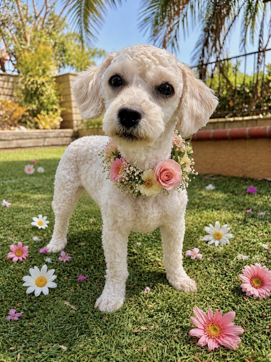 Butterscotch, adopted, Young Female Miniature Poodle & Maltese.
