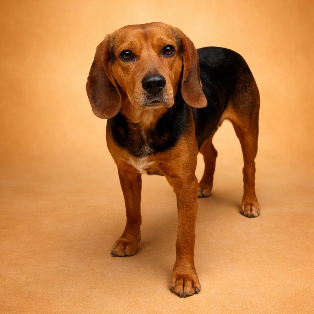 Doc, adopted, Adult Male Beagle.
