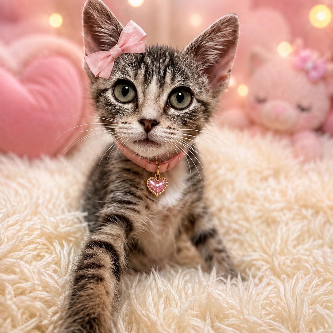 Ripley, adopted, Kitten Female Tabby.