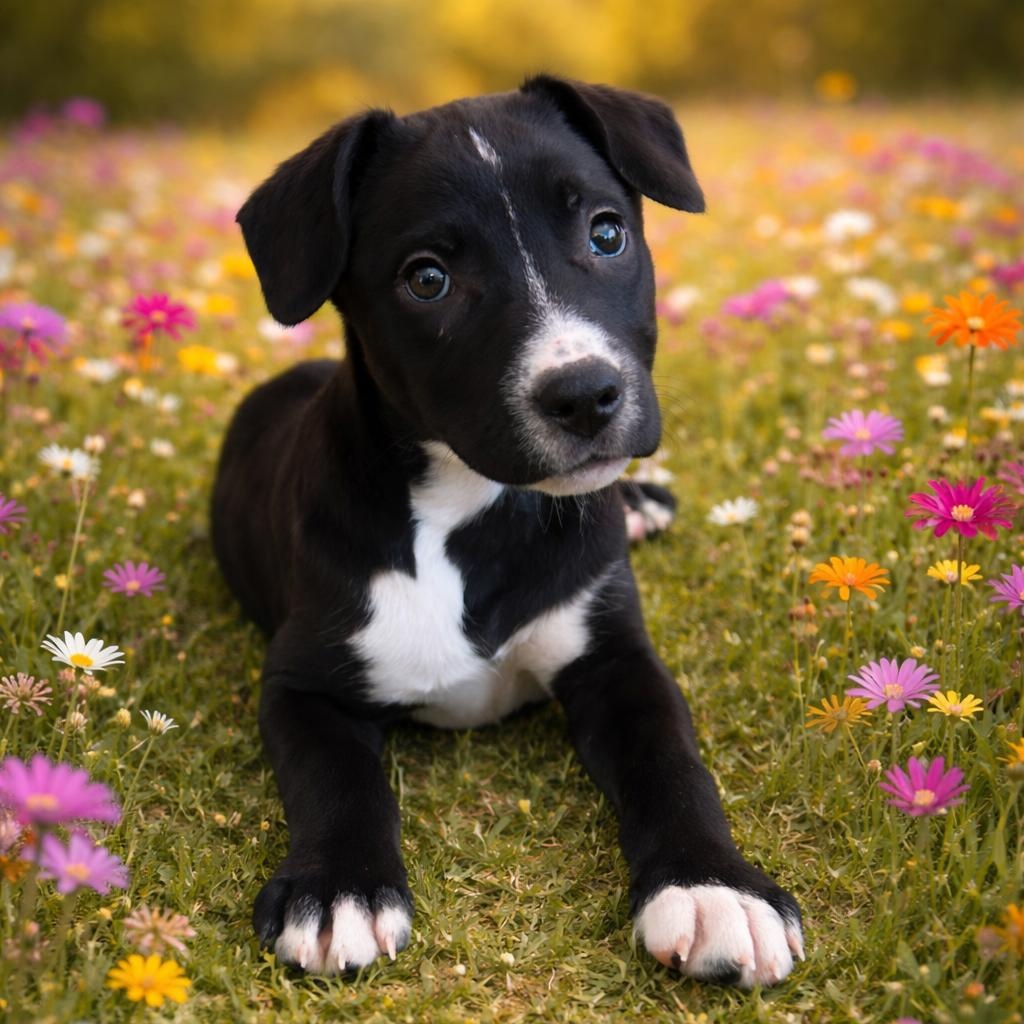 Daphne, ADOPTABLE, Puppy Female German Shepherd Dog & Pit Bull Terrier.