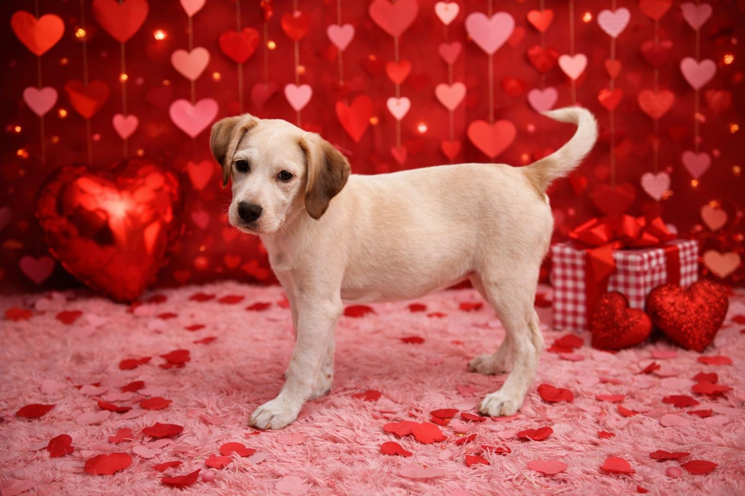 Deliah, adopted, Young Female Hound & Beagle.