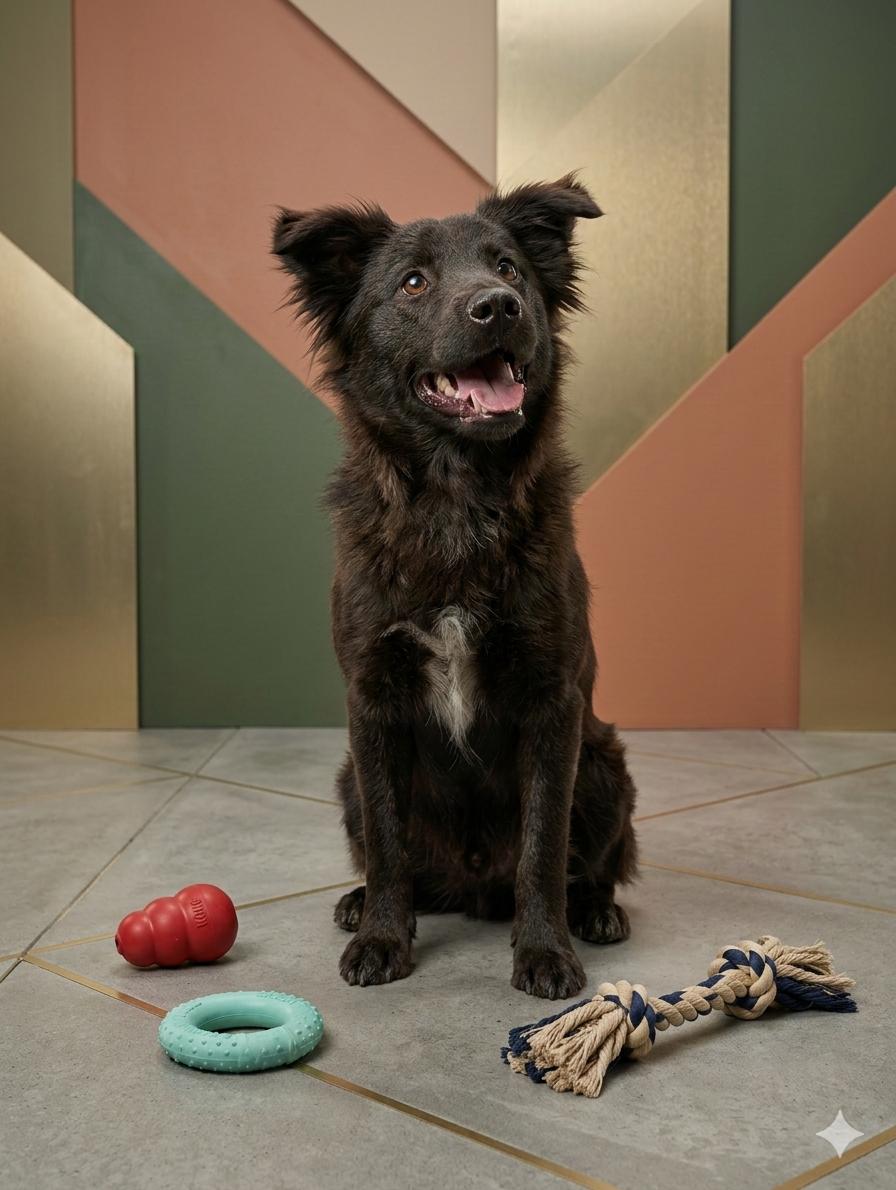 Timmy, ADOPTABLE, Adult Male Flat-Coated Retriever.