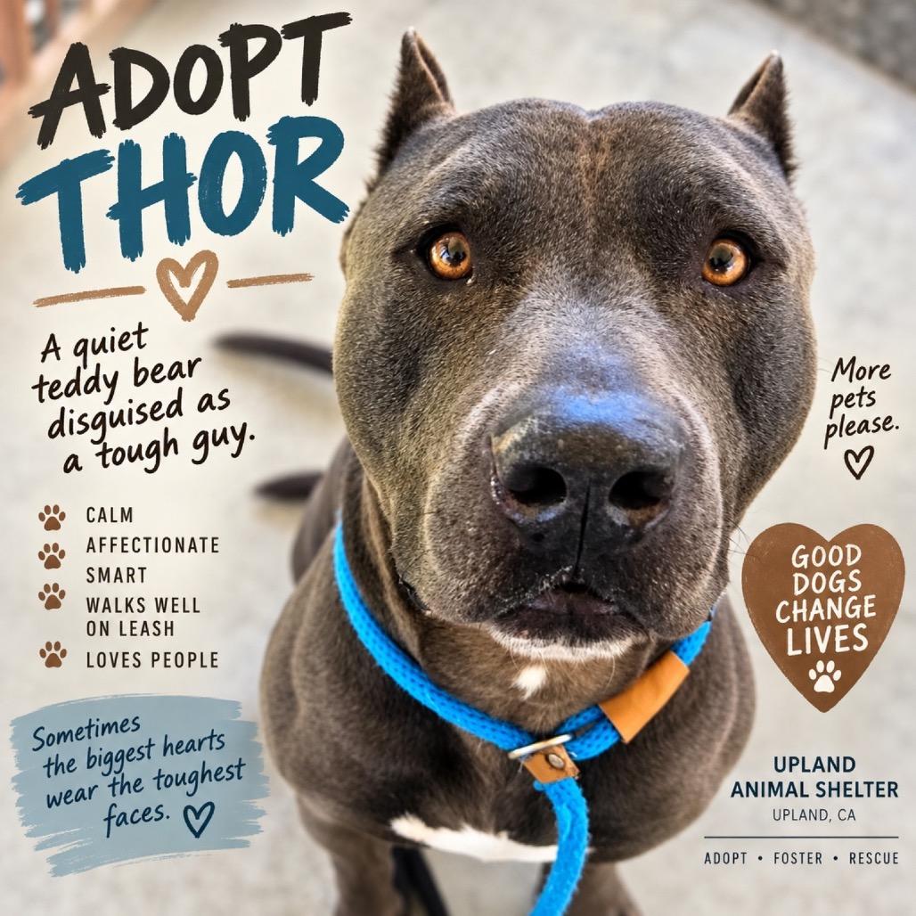 Enlarge THOR, a Adoptable Pit Bull Terrier in Upland, CA image 4/6