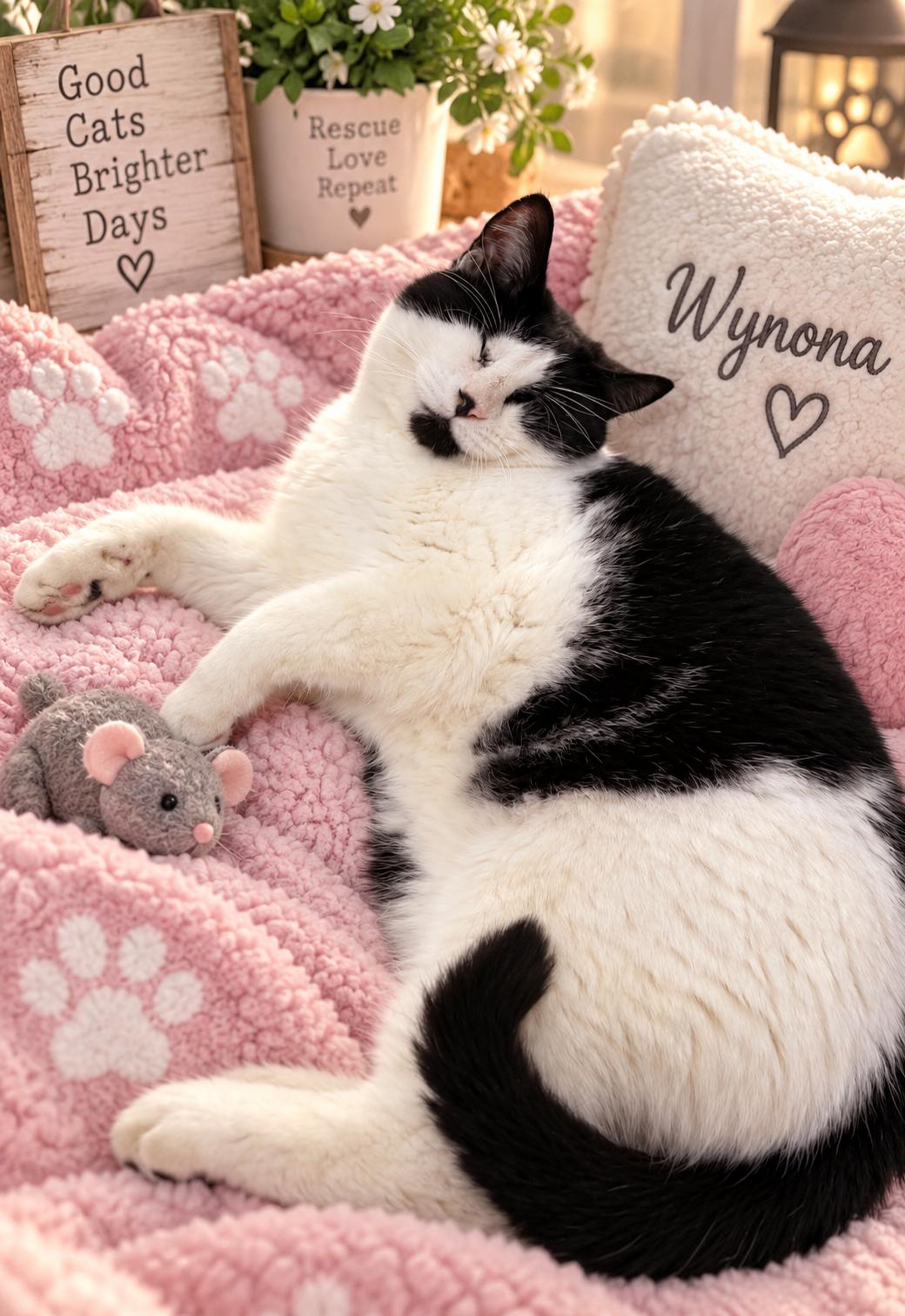 Wynona, Adoptable, Adult Female Tuxedo.