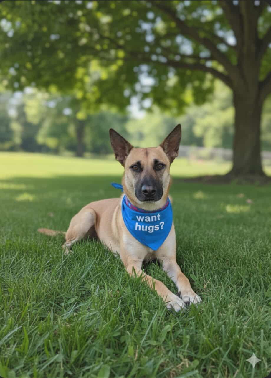 Hugs, Adoptable, Young Male Shepherd.