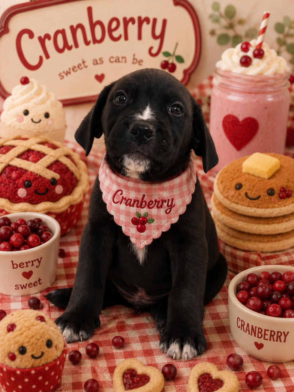 Cranberry, ADOPTABLE, Puppy Female Mixed Breed.