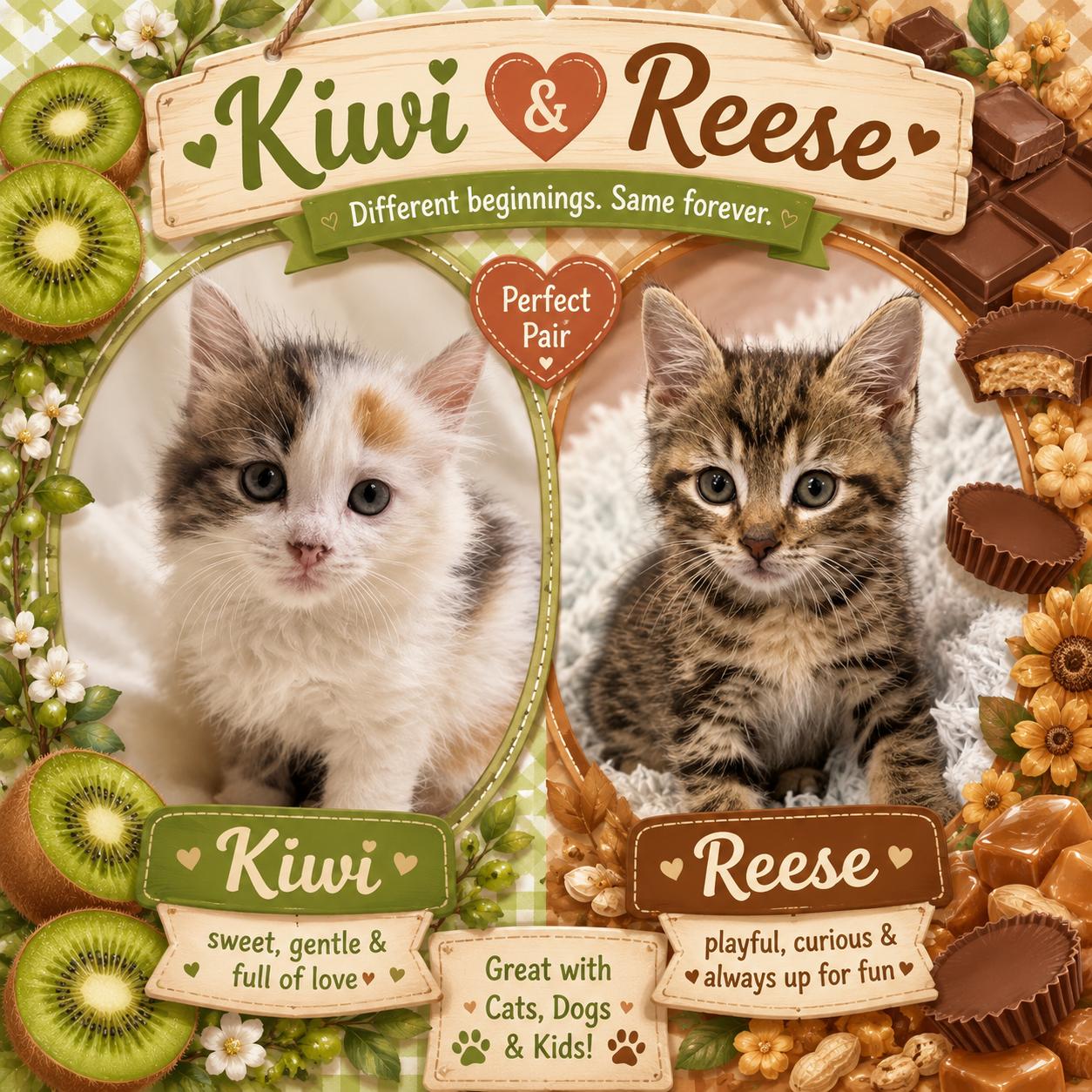 Kiwi & Reese, an adopted mixed breed in Newark, NJ image 1/6