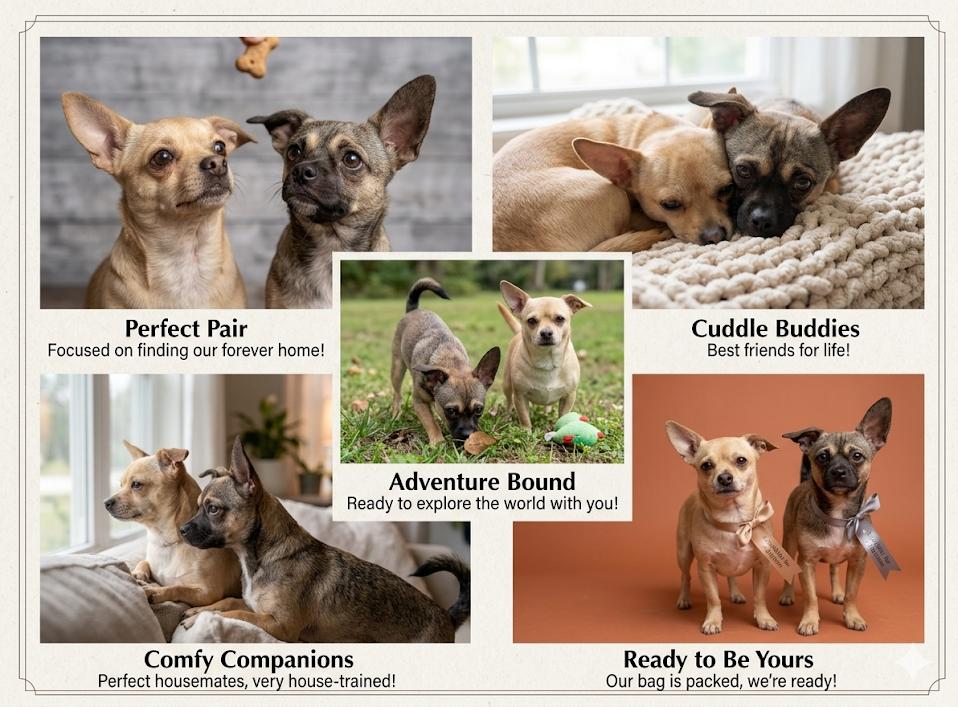 Nugget & Potato (previously known as Cream Puff), an adopted mixed breed in Scranton, PA image 2/5