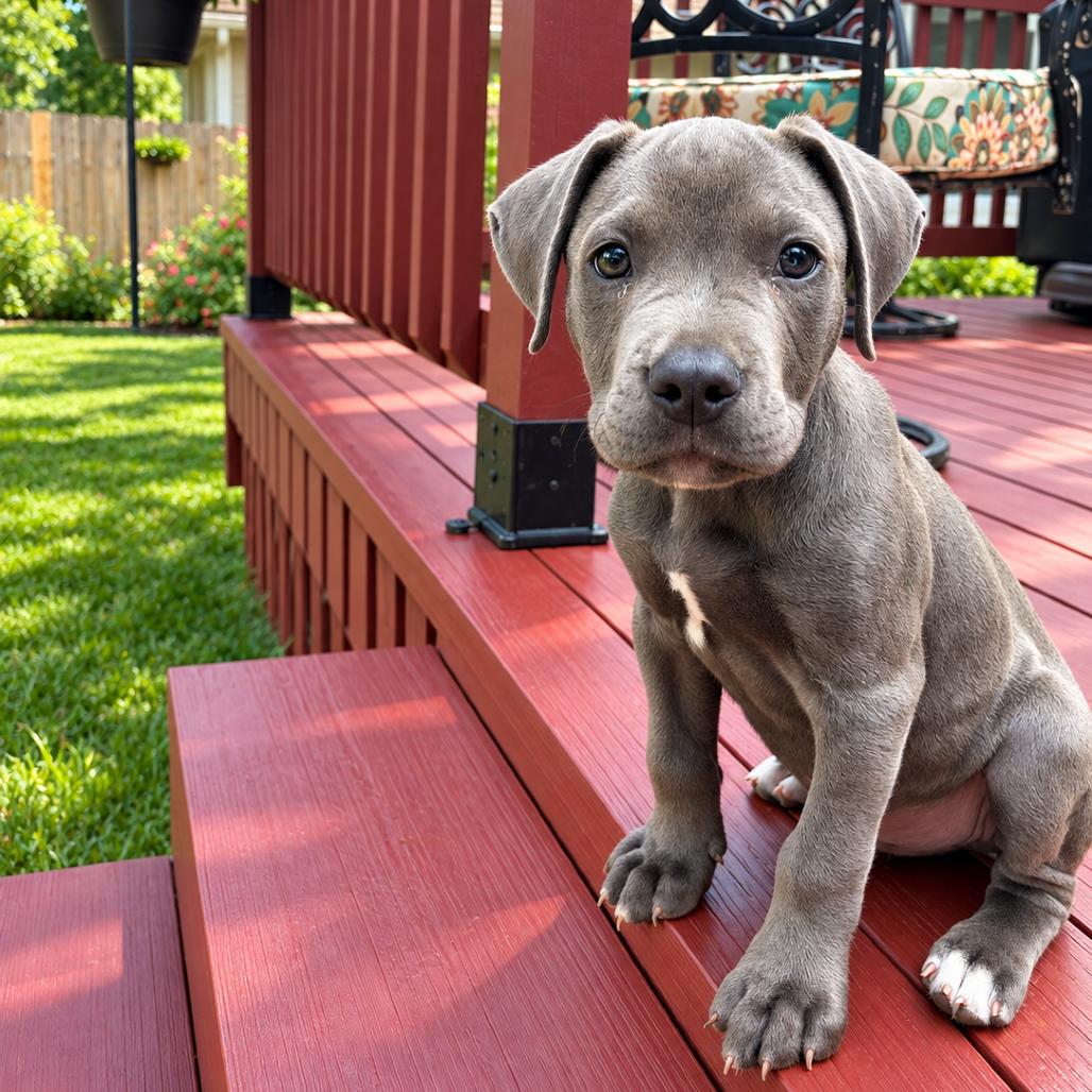 Reuben, Adopted, Puppy Male Pit Bull Terrier & Mixed Breed.