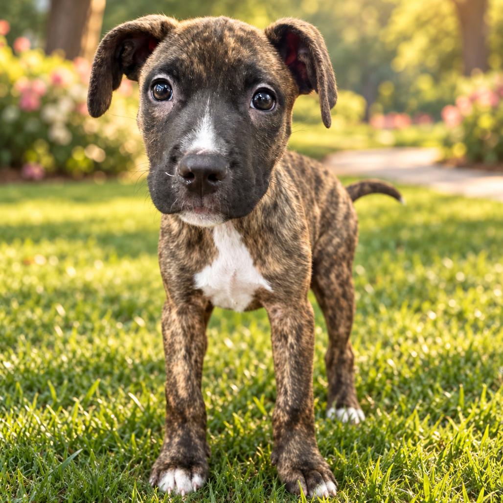 BRUNO (683), Adoptable, Puppy Male Pit Bull Terrier & Hound.