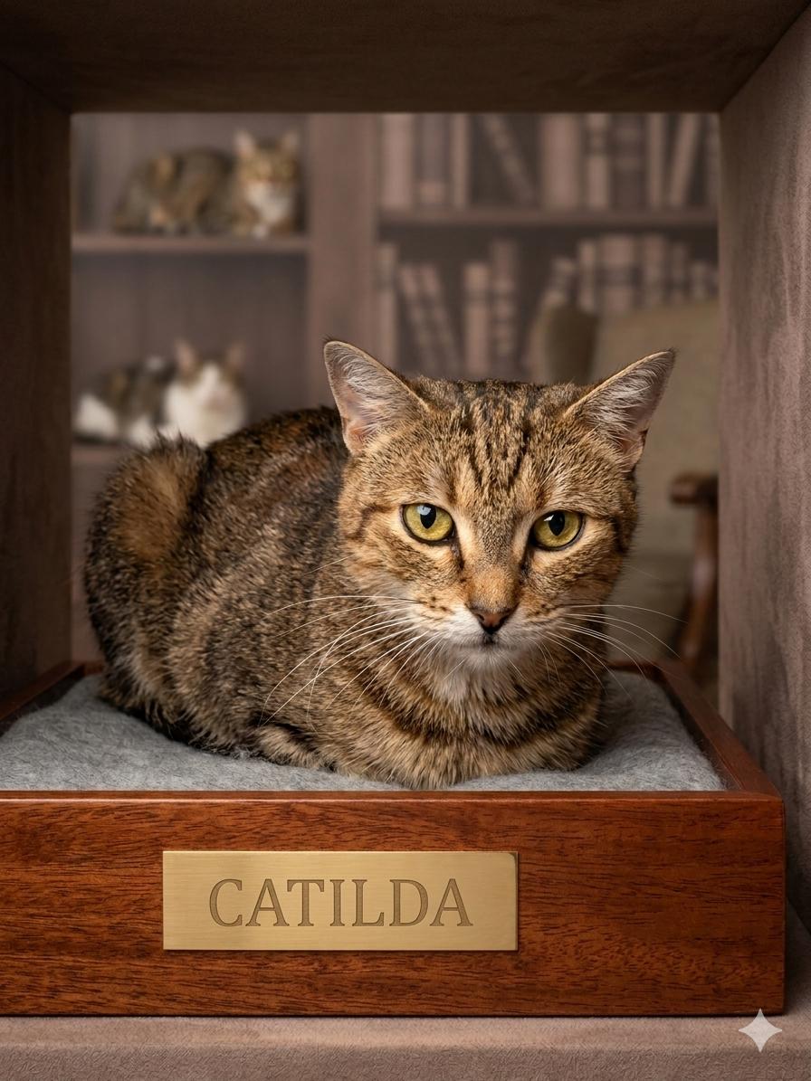 Catilda, adopted, Young Female American Shorthair.
