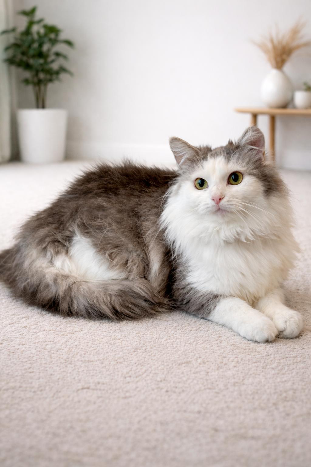 Calypso and Cleopatra, adopted, Adult Female Domestic Long Hair.