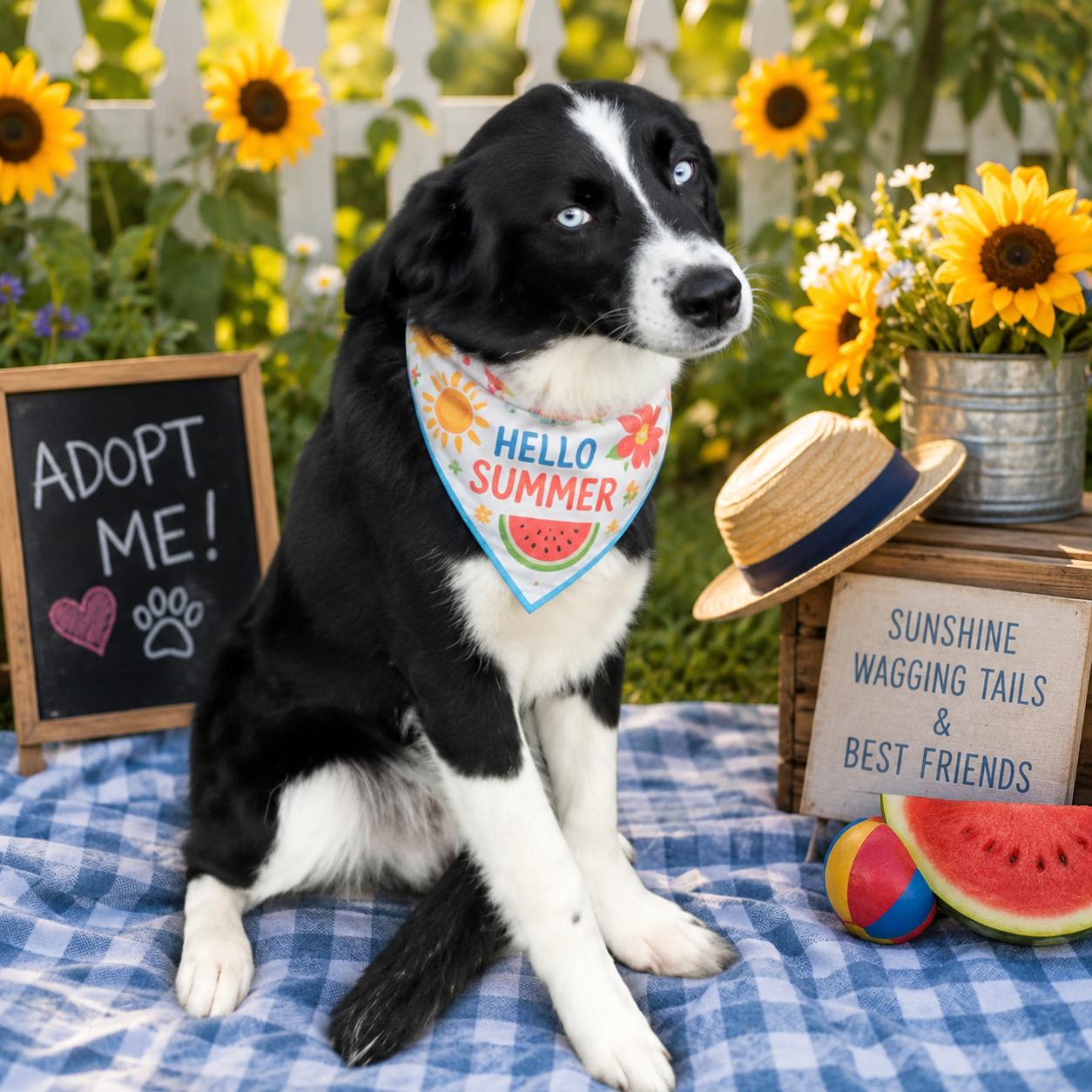 Tee, Adoptable, Young Male Border Collie & Australian Cattle Dog / Blue Heeler.