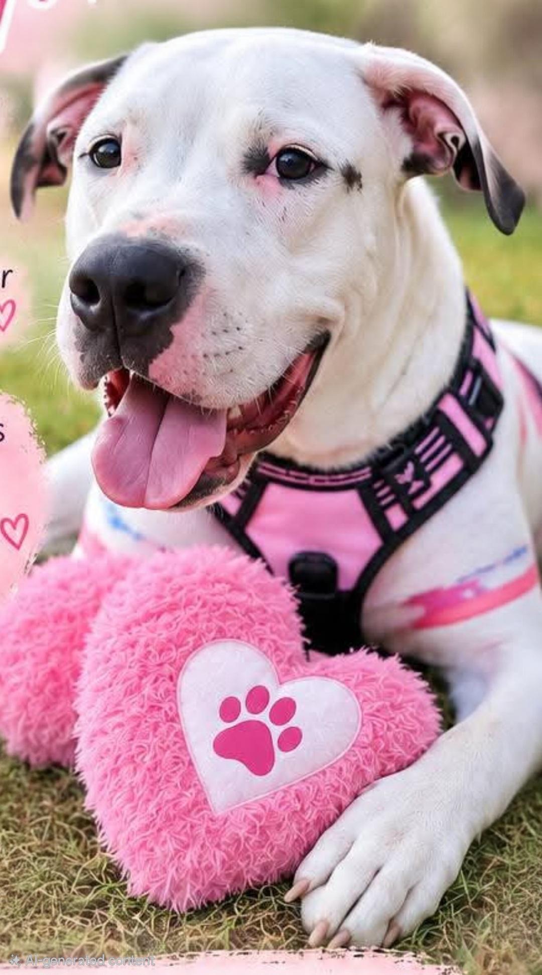 Adorable Snow Dove loves All, Adoptable, Adult Female Dogo Argentino.