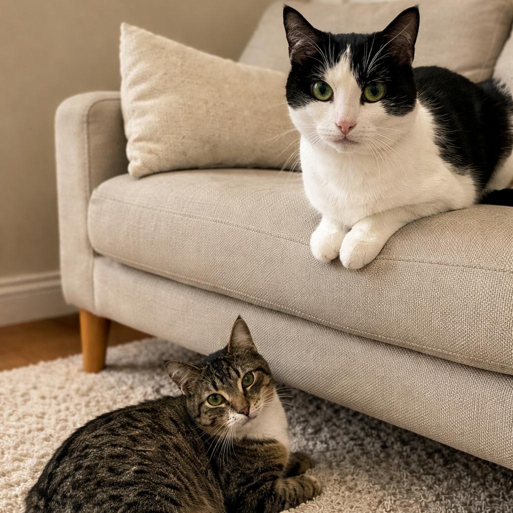 Oreo and Johnathea, ADOPTABLE, Young Female Domestic Short Hair.