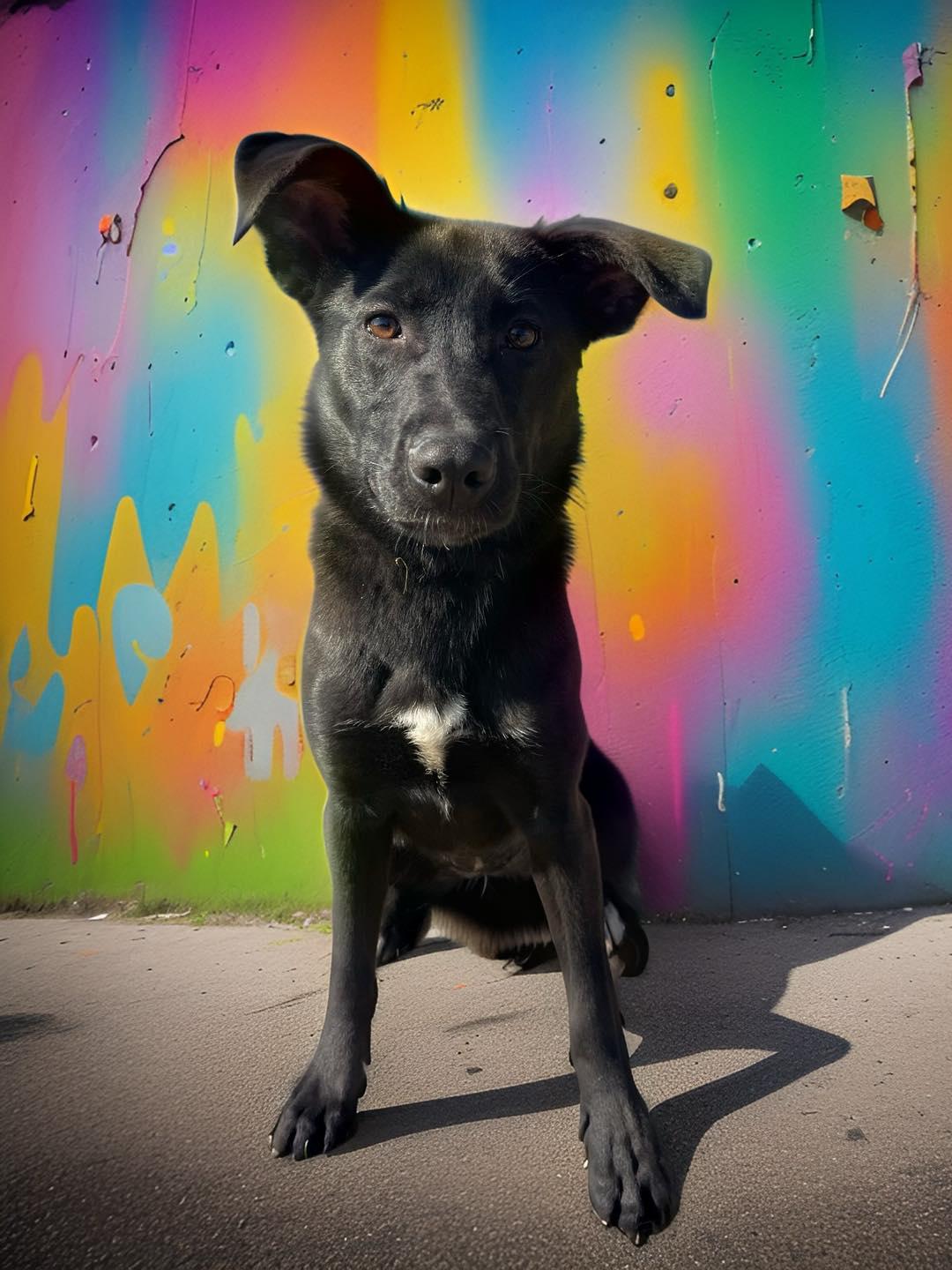 Luna (in a FOSTER home), ADOPTABLE, Young Female German Shepherd Dog & Mixed Breed.