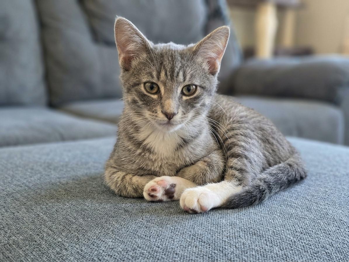 Enlarge Juniper - Playful kitten, a Adoptable Domestic Short Hair in Eagle, WI image 6/6