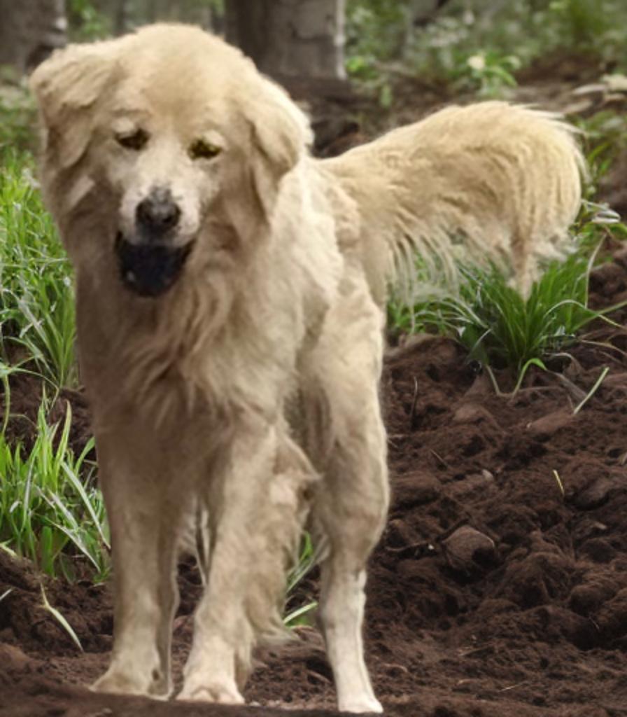 Frank Kershaw, adopted, Young Male Golden Retriever & Labrador Retriever.