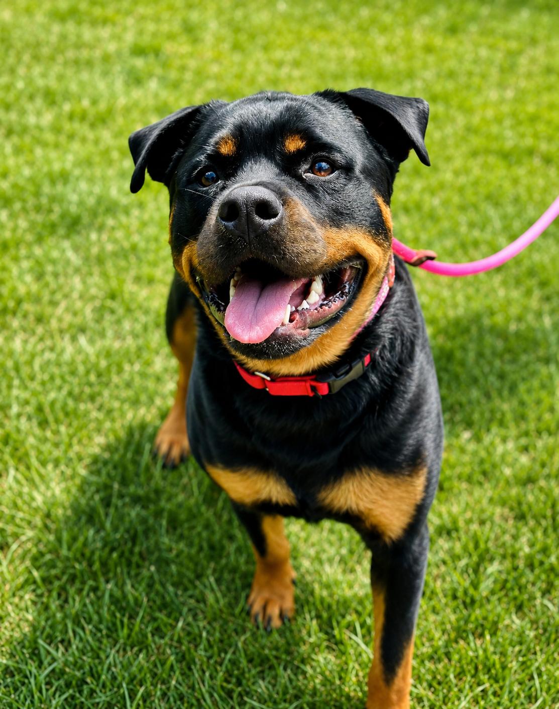 Zara, ADOPTABLE, Young Female Rottweiler.