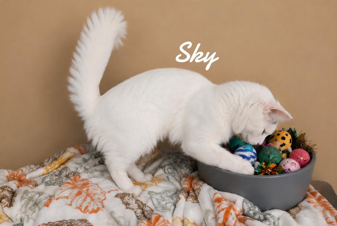 Enlarge Sky, a Adoptable Domestic Medium Hair in Naugatuck, CT image 2/3