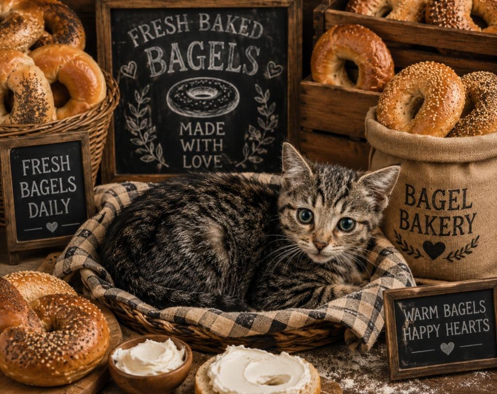 Bagel, Adoptable, Kitten Male Domestic Short Hair.