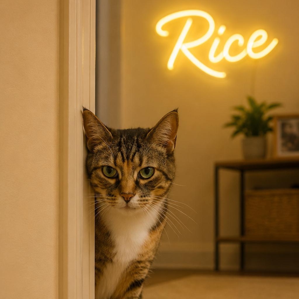 Rice, ADOPTABLE, Young Female Domestic Short Hair & Calico.