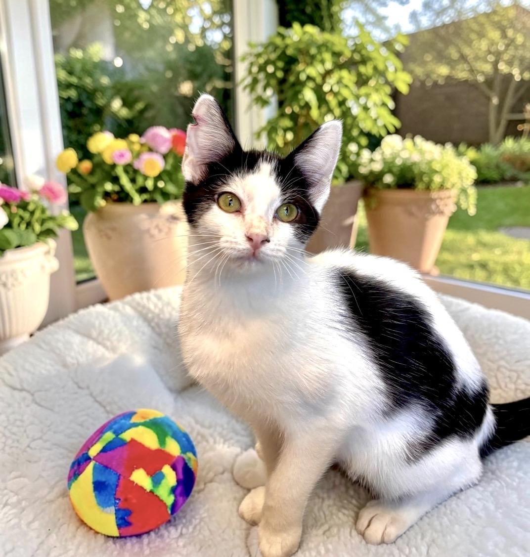 Enlarge Ruffles - KITTEN, a Adoptable Domestic Short Hair in Perry, IA image 4/5