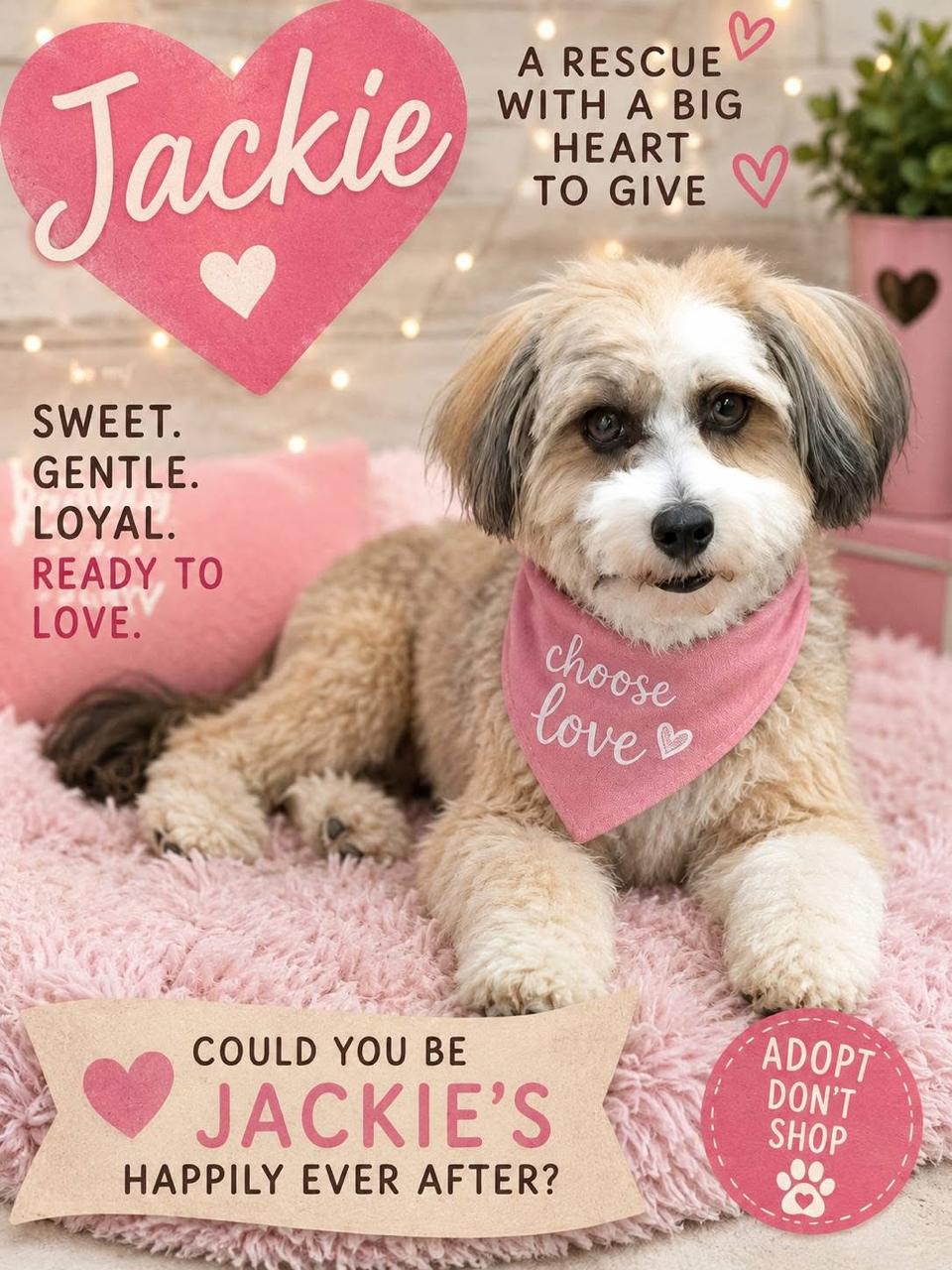 Jackie, ADOPTABLE, Adult Female Chinese Crested Dog.