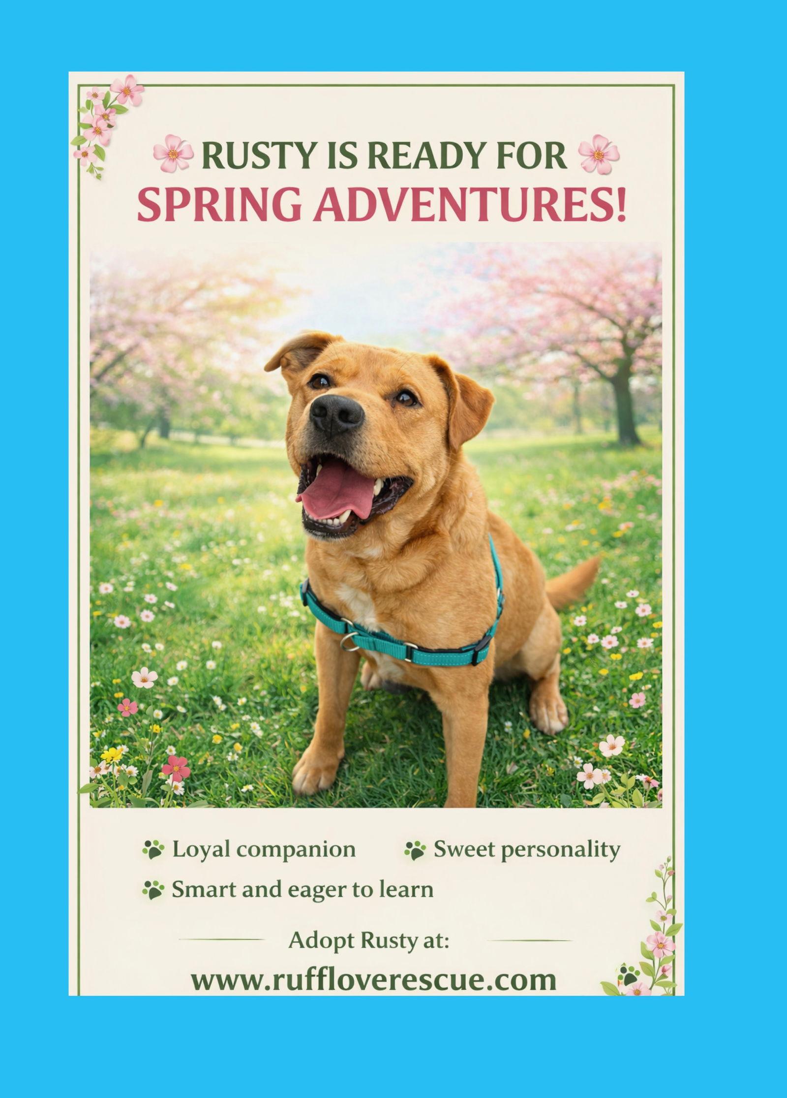 Rusty, Adoptable, Young Male Mixed Breed.