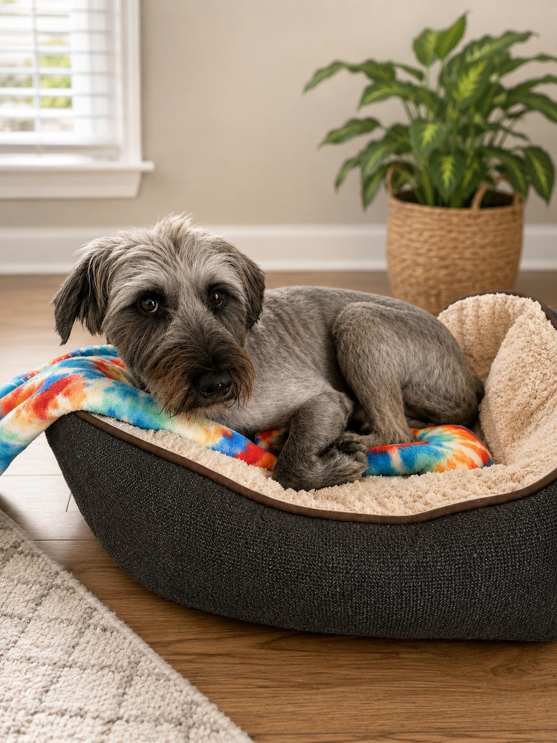 Ollie, Adoptable, Young Male Schnauzer.