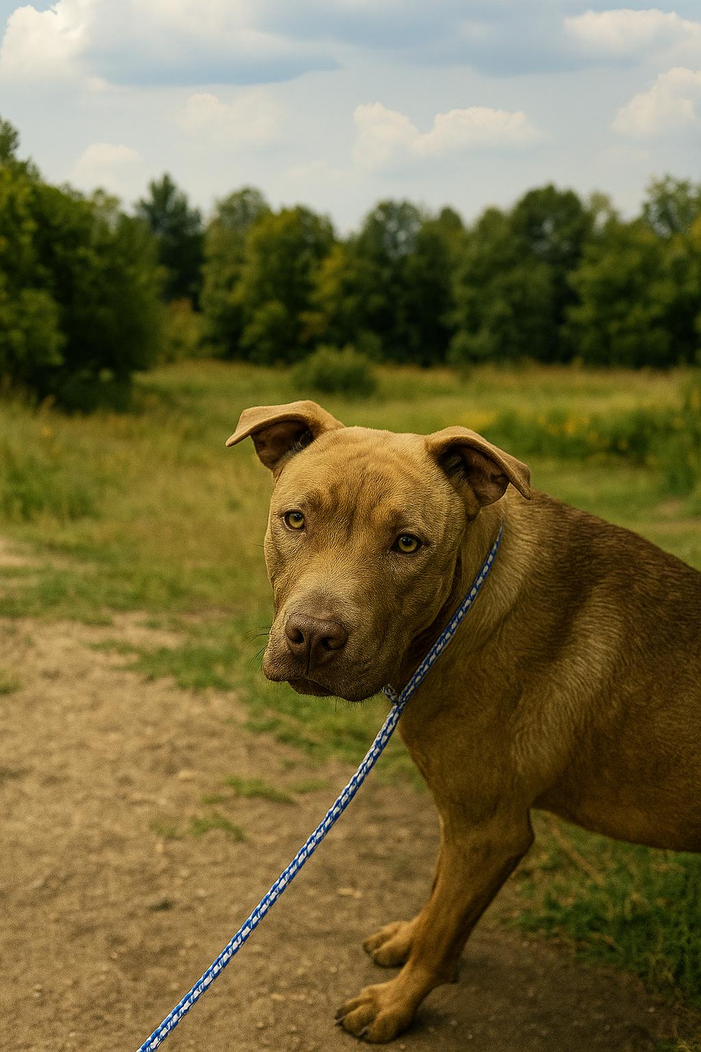 Redman, Adoptable, Young Male Pit Bull Terrier.