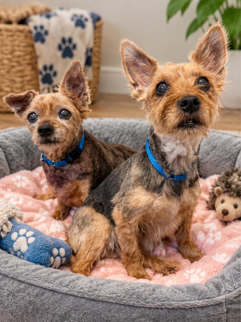 Mabel & Penelope, Adopted, Senior Female Yorkshire Terrier.