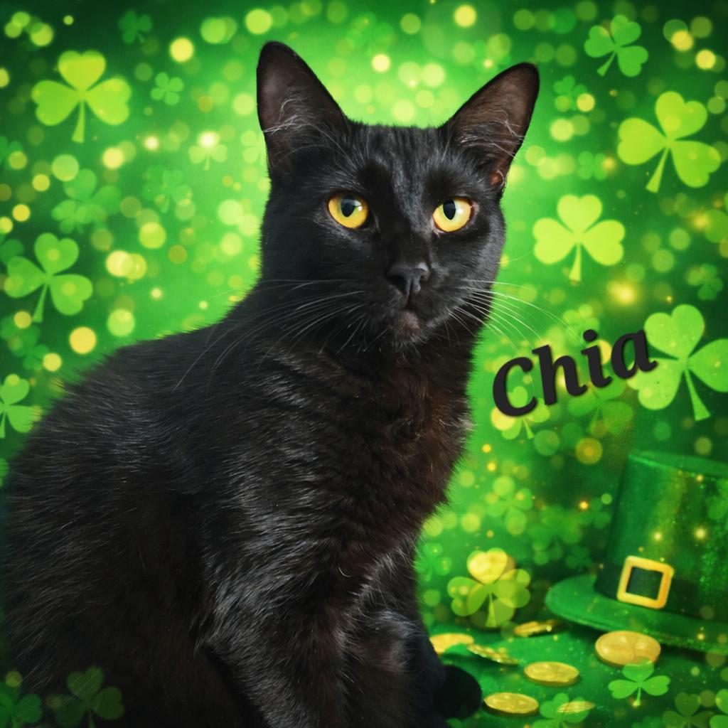 Chia, Adoptable, Young Female Domestic Short Hair.