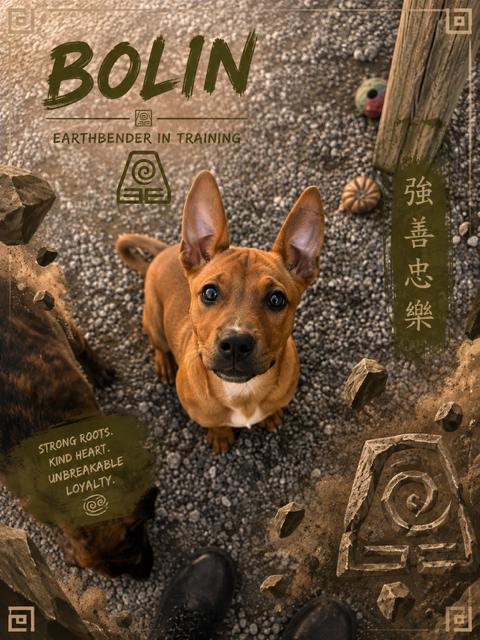 Bolin, ADOPTABLE, Puppy Male Black Mouth Cur.