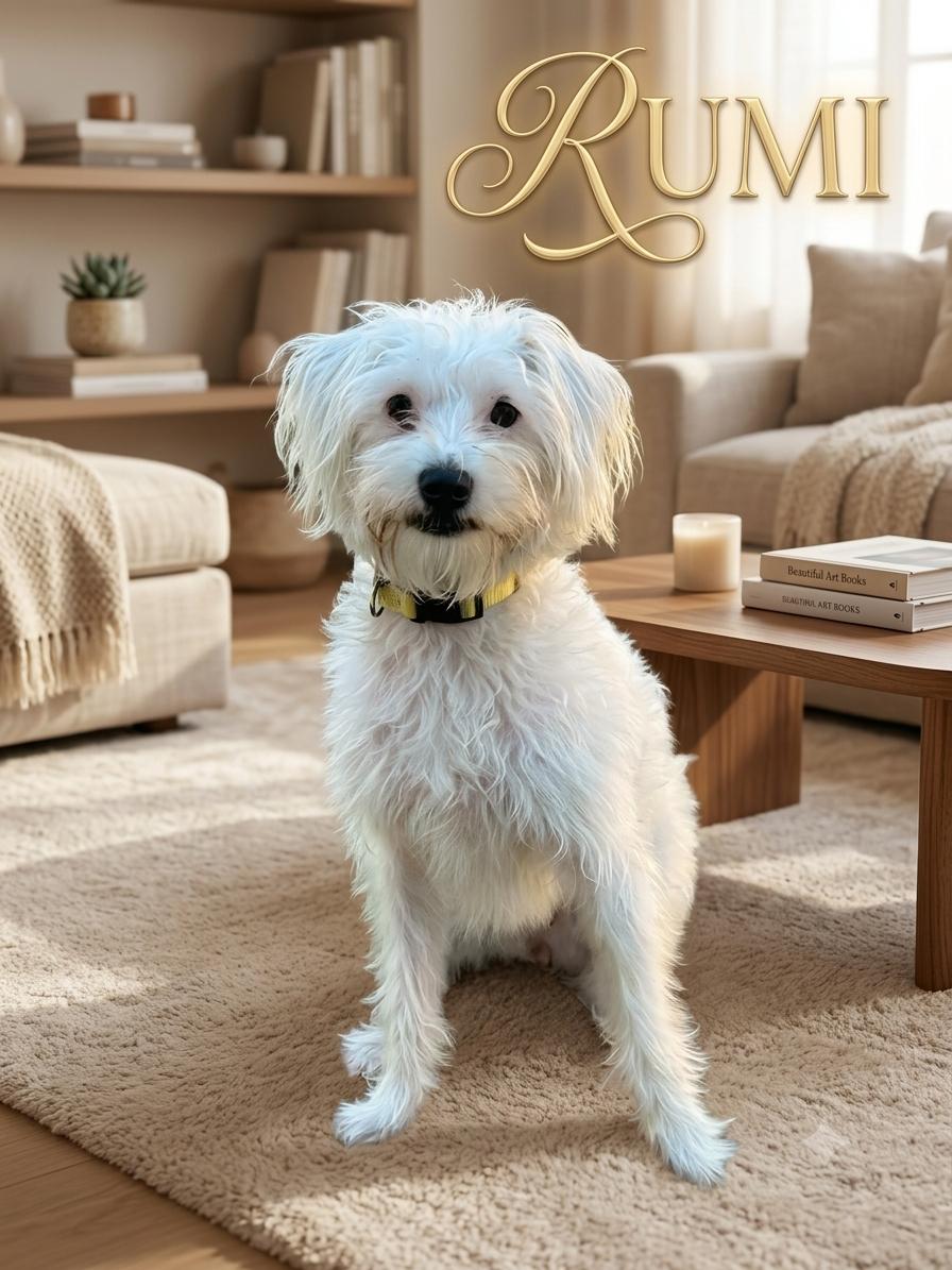 Rumi, Adoptable, Young Female Maltese & Poodle.