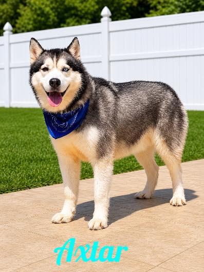 Akayo, Adoptable, Adult Male Siberian Husky.