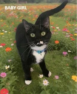 BABY GIRL, Adoptable, Young Female Domestic Short Hair.