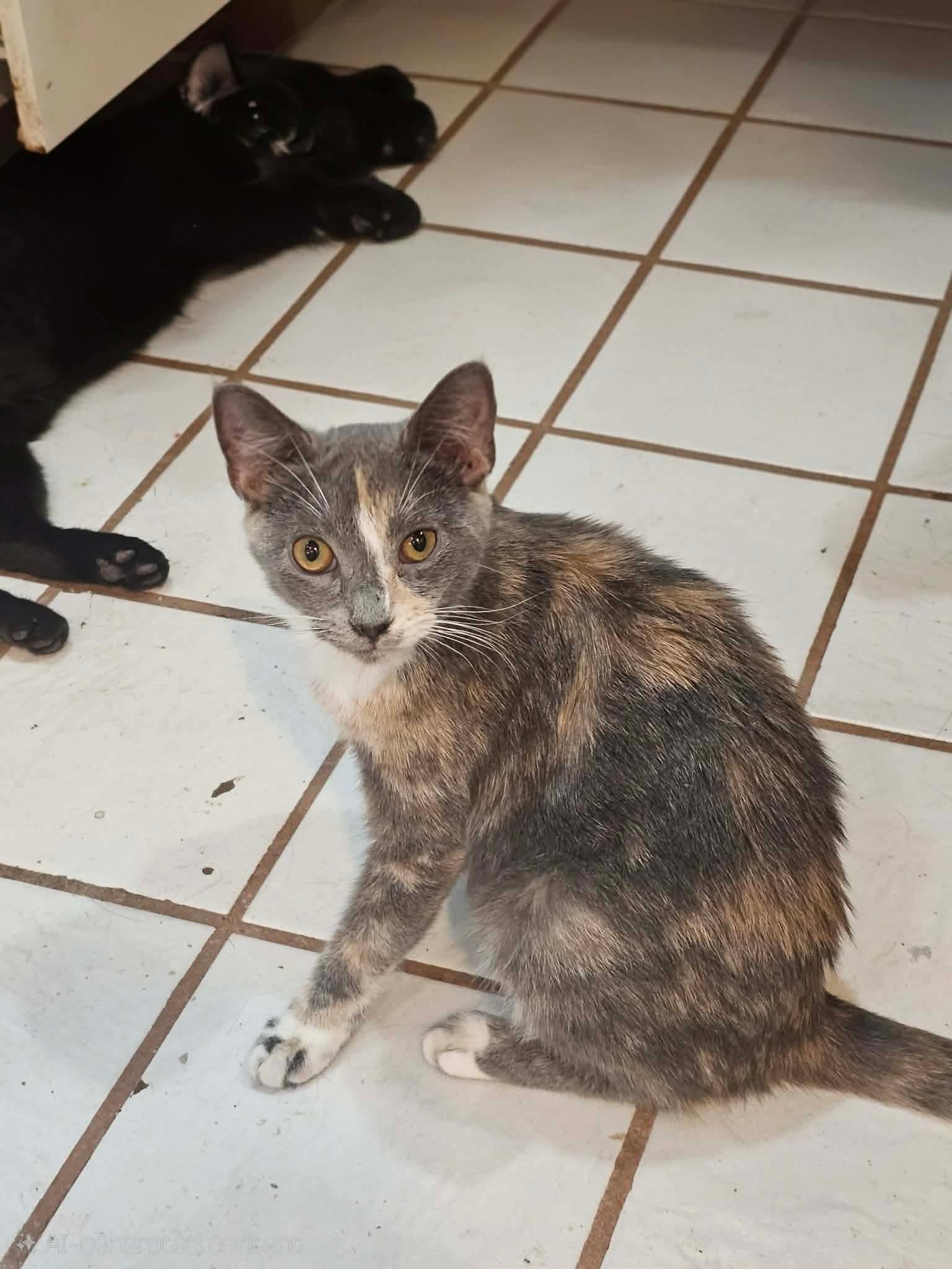 Sansa , adopted, Kitten Female American Shorthair.