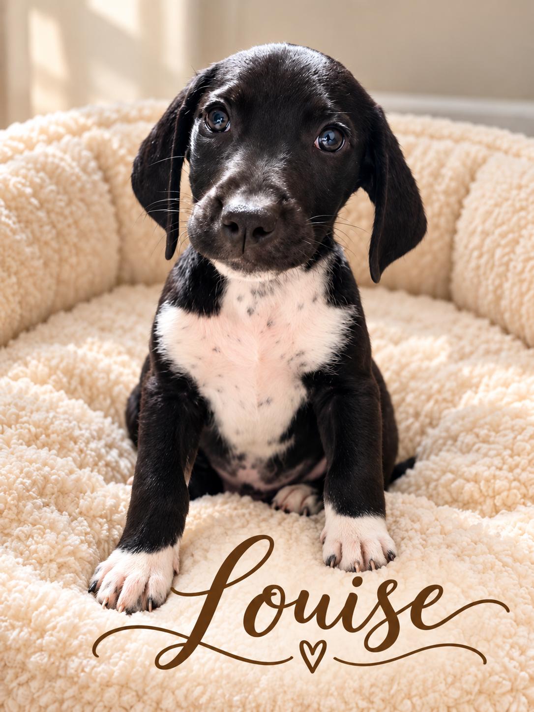 Louise, Adoptable, Young Female Flat-Coated Retriever.