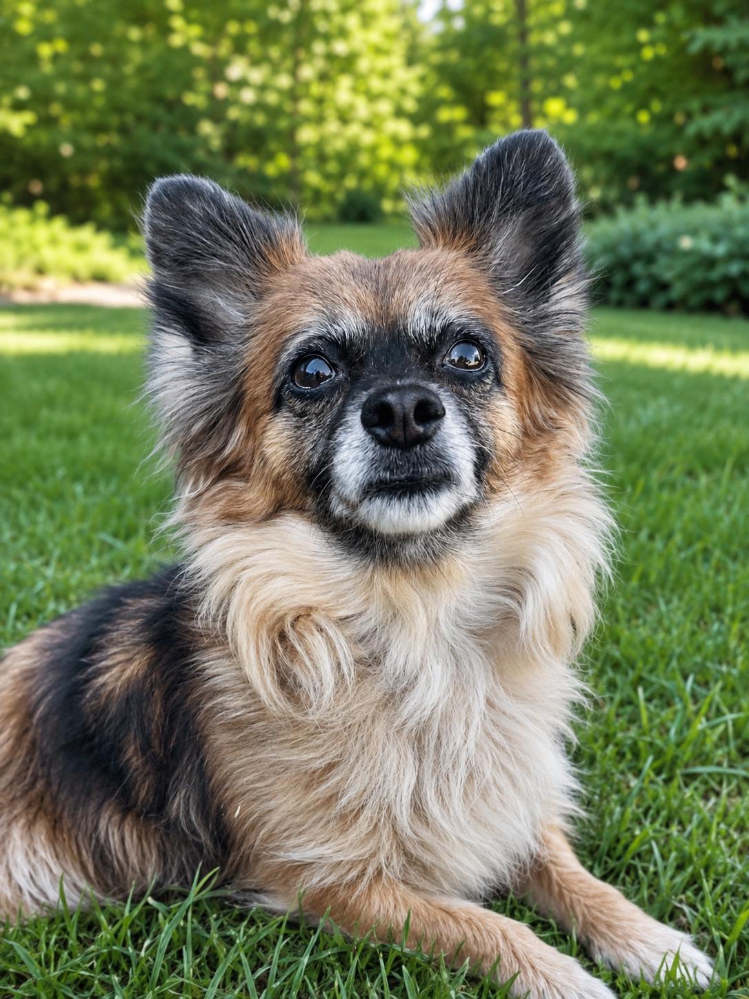 Nomy, Adopted, Adult Female Pomeranian & Papillon.