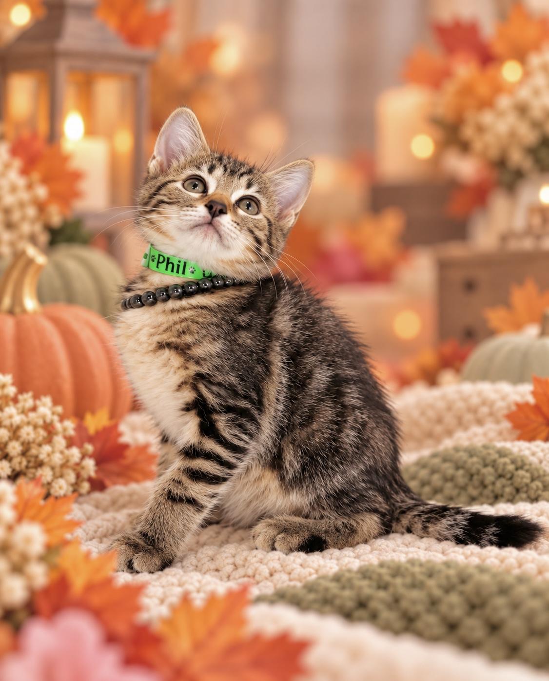 Phil, Adoptable, Kitten Male Tabby.