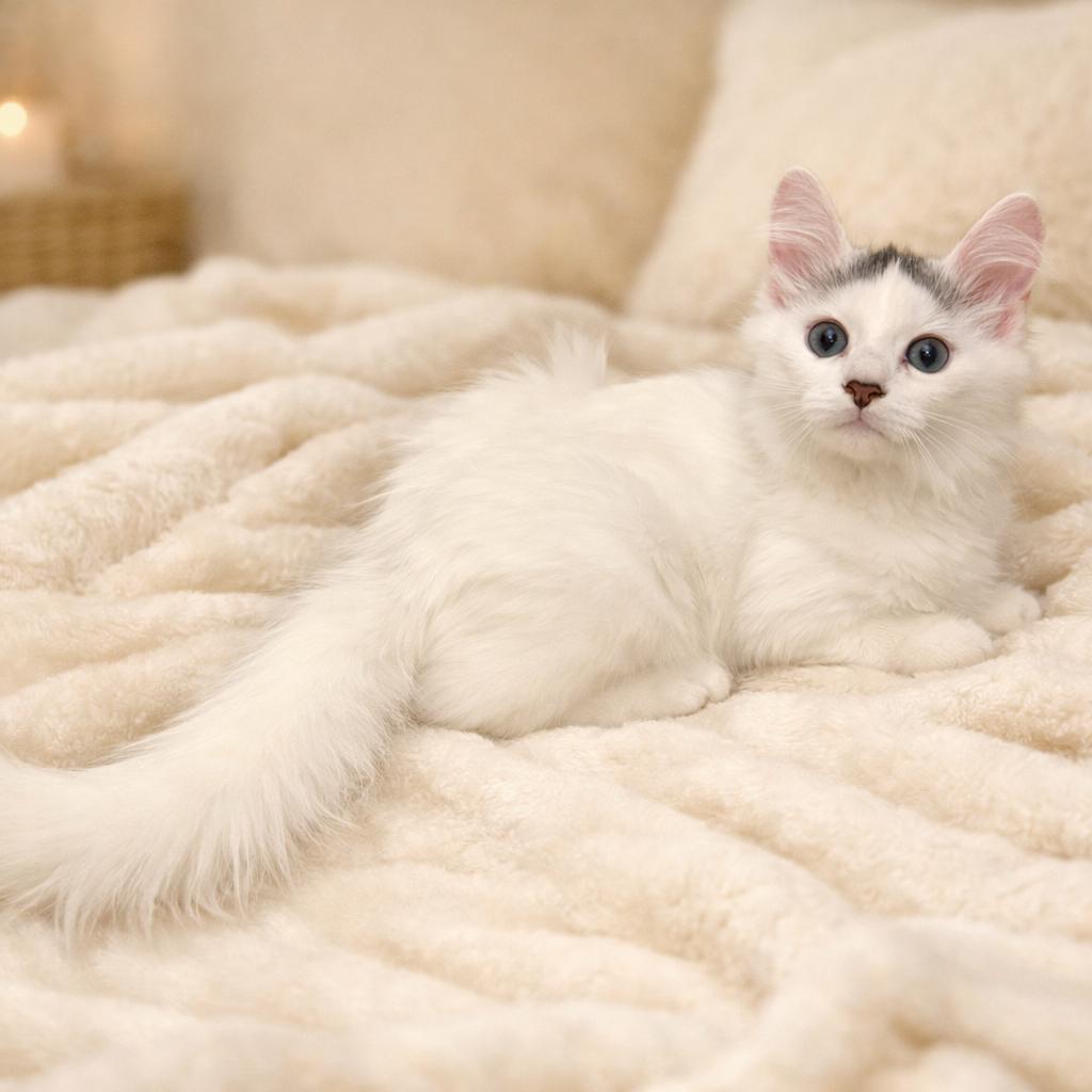Tinky Winky, ADOPTABLE, Kitten Male Domestic Medium Hair.