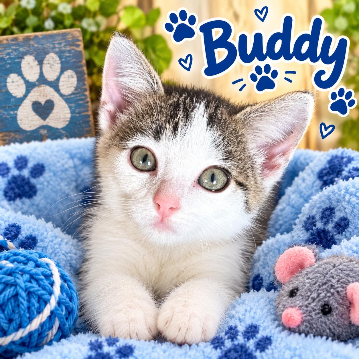 Buddy, Adoptable, Kitten Male Domestic Short Hair.