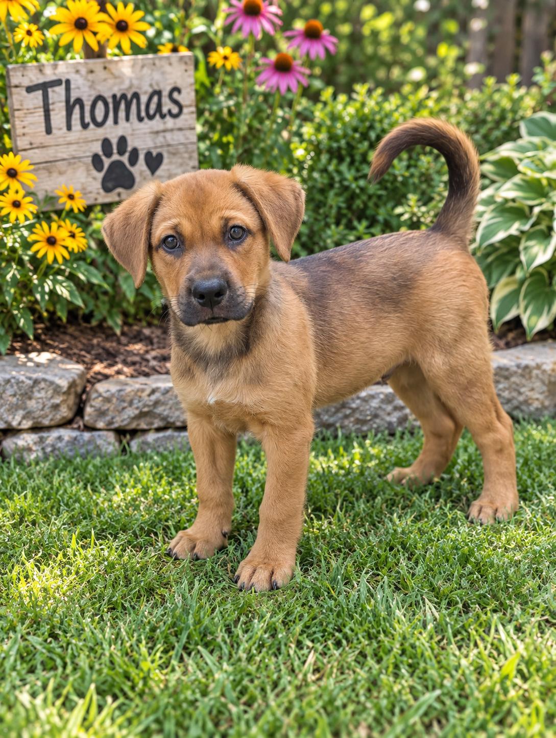 Thomas, Adoptable, Puppy Male Hound & Shepherd.