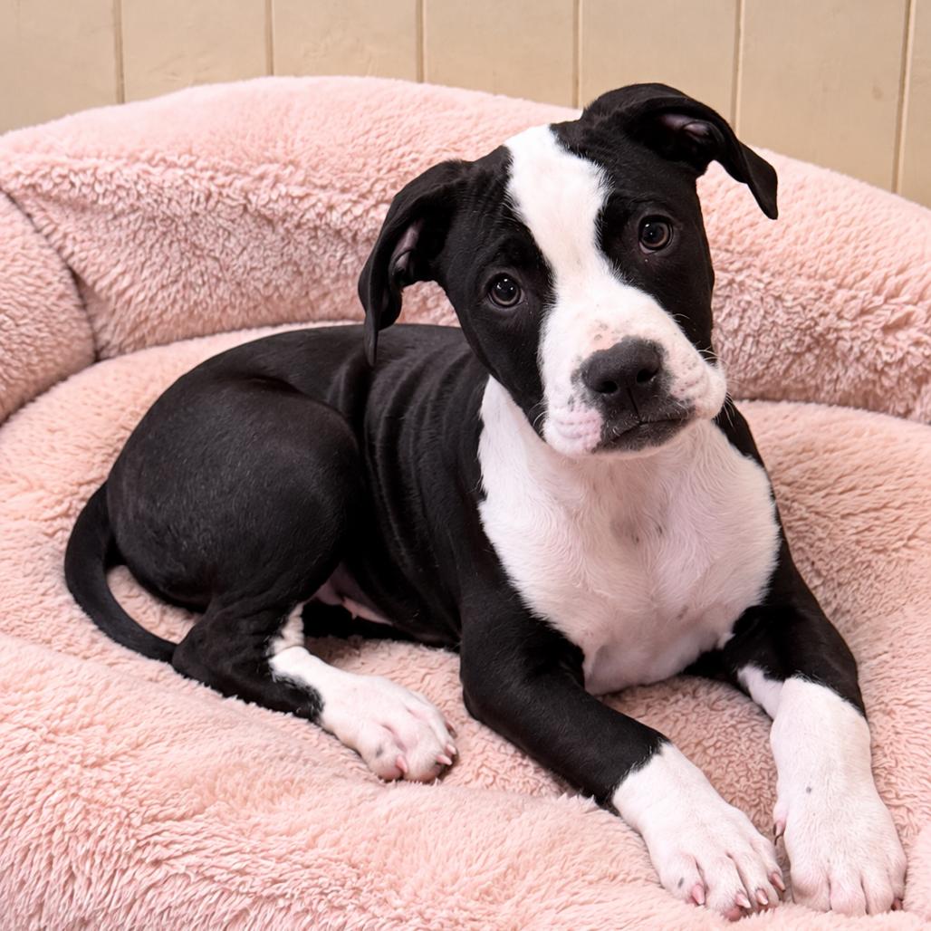 Buddy, Adoptable, Puppy Male American Bulldog & American Staffordshire Terrier.